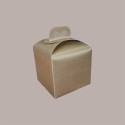 Scatola per Confezione Regalo Porta Panettone Alto da 500 o 750gr  in Cartoncino Avana 160x160H140mm 10 Pezzi [e67fe946]