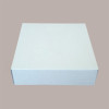 Scatola Trasparente Espositiva con Fondo Carta H30 mm Bianco Effetto Fibra 250x250H400mm 5 Pezzi [5b938936]