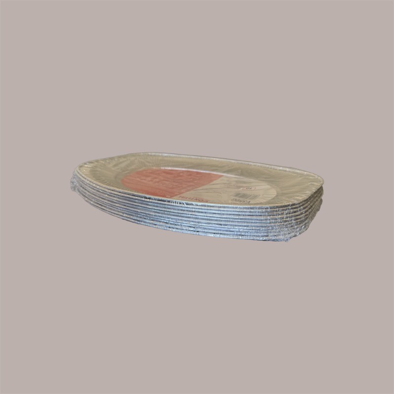 Vassoio Ovale in Alluminio per Alimenti V350G 430x286 10 Pezzi [744cd822]