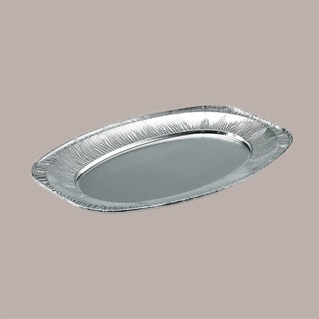 Vassoio Ovale in Alluminio per Alimenti V350G 550x360 10 Pezzi [9ddb822a]
