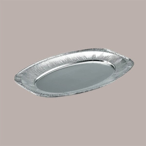 Vassoio Ovale in Alluminio per Alimenti V350G 351x243 10 Pezzi [9589f2f9]