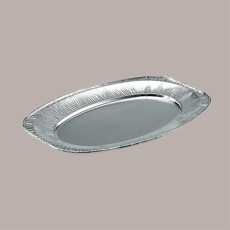 Vassoio Ovale in Alluminio per Alimenti V350G 351x243 10 Pezzi [9589f2f9]