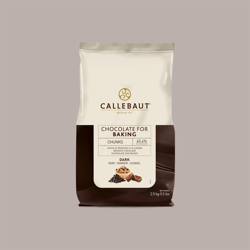 Cubetti Chunks al Cioccolato Fondente ideale per Panettone Colomba Callebaut 2,5 Kg [fb3b8599]