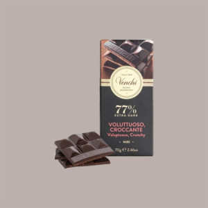 Maxi Tavoletta Cioccolato Fondente al 77% Nibs Venchi 600 gr