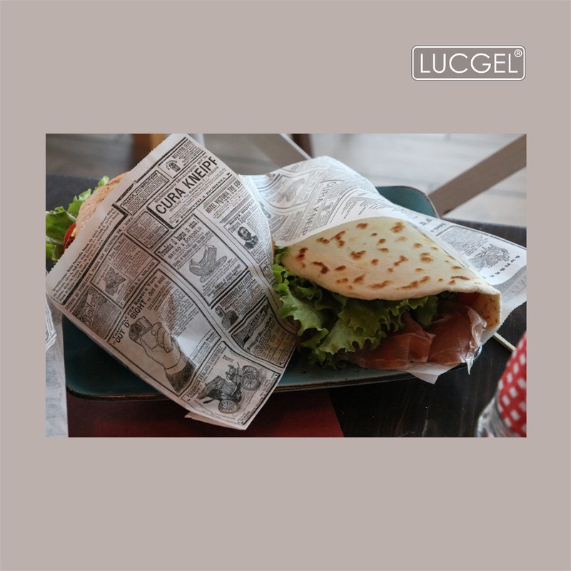Porta Piadina o Panino in Carta Antiunto Grafica Giornale 15x24 cm 500 pezzi [d46ea20e]