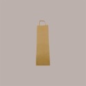 Borsa Busta Carta Avana porta 1 Bottiglia 750 ml con Manico in Cordoncino 12+8.5x39cm 20 Pezzi [42f85946]