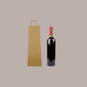 Borsa Busta Carta Avana porta 1 Bottiglia 750 ml con Manico in Cordoncino 12+8.5x39cm 20 Pezzi [9bde1a4b]