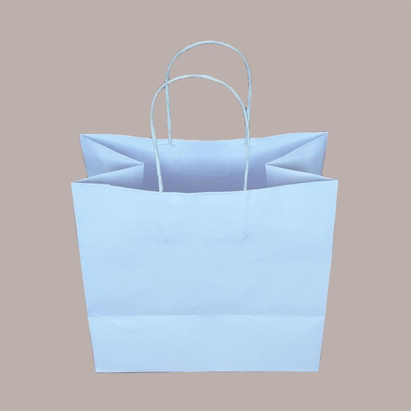 Borsa Carta Bianca Shopper Base Larga Gelateria 25+15H24 30 Pezzi [4347f978]