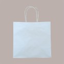 Borsa Carta Bianca Shopper Base Larga Gelateria 25+15H24 30 Pezzi [2d7c7b71]