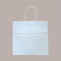 Borsa Carta Bianca Shopper Base Larga Gelateria 25+15H24 30 Pezzi [282c3c6f]
