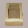 Scatola Carta Avana e Coperchio con Finestra 130x90H45mm 20 Pezzi [9a5112fc]