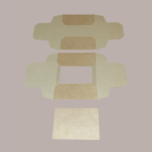 Scatola Carta Avana e Coperchio con Finestra 130x90H45mm 20 Pezzi [1d287d35]