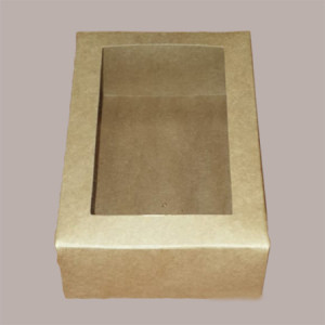 Scatola Carta Avana  e Coperchio con Finestra 165x110H55mm 20 pezzi [0f1619f9]