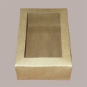 Scatola Carta Avana  e Coperchio con Finestra 165x110H55mm 20 pezzi [0f1619f9]