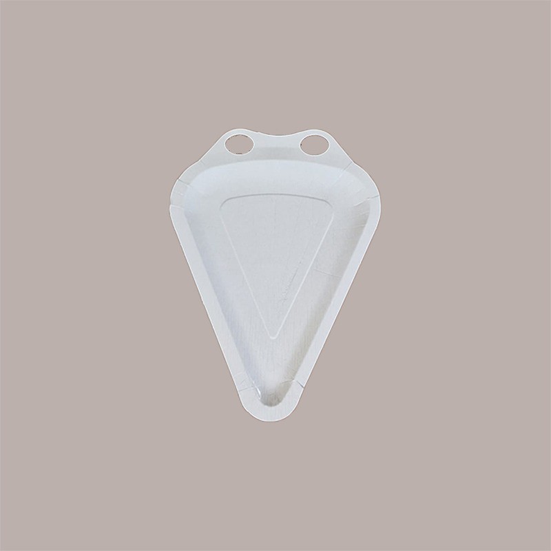 100 Pz Piatto Trancio PIZZA 1/8 Carta Bianca Politenata 20x27cm [03a3f48e]