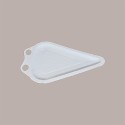 100 Pz Piatto Trancio PIZZA 1/8 Carta Bianca Politenata 20x27cm [6d987687]