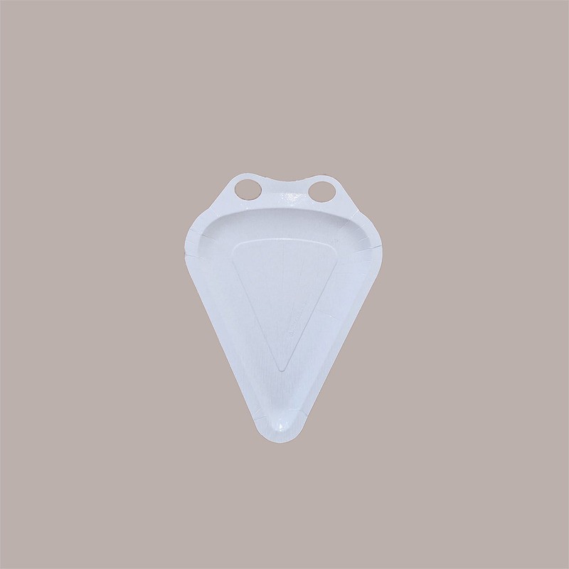 100 Pz Piatto Trancio PIZZA 1/8 Carta Bianca Politenata 20x27cm [29e9e4cb]