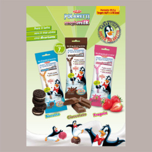 Polaretti Magic Milk Cioccolato Sorpresa Cannuccia Bio Dolfin 42 pezzi