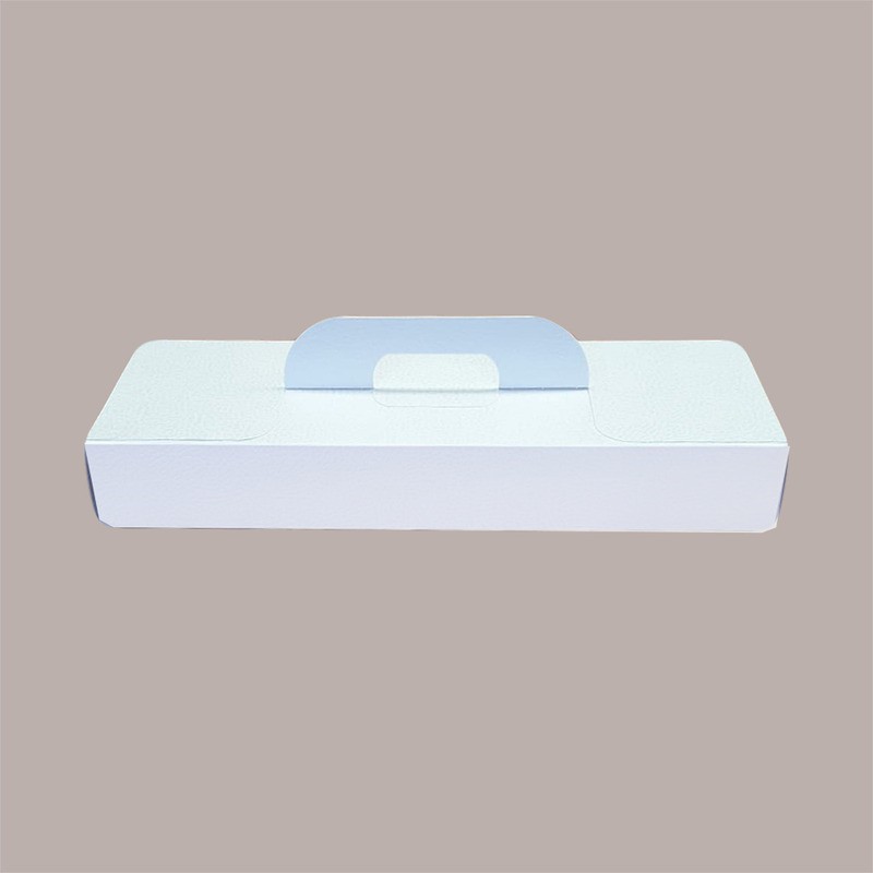 Scatola Porta Strudel in Cartoncino Bianco grafica effetto pelle 40x15H6cm 10 pezzi [22693464]