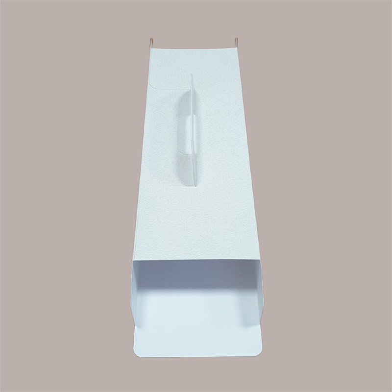Scatola Porta Strudel in Cartoncino Bianco grafica effetto pelle 40x15H6cm 10 pezzi [032718fc]