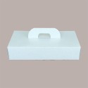 Scatola Porta Strudel in Cartoncino Bianco grafica effetto pelle 28x15H6cm 10 pezzi [d039ea04]