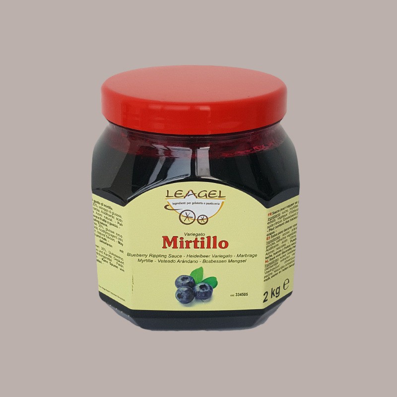 Variegato gusto Mirtillo con Pezzi Salsa per Gelato Yogurt Dessert Leagel 2 Kg [db3c6980]