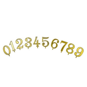 Valigetta per Decorazioni Torte Compleanno con Numeri Oro, Candeline Bianche e Base Candeline Ovale Oro