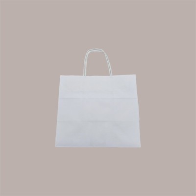 Borsa Carta Bianca Shopper Base Larga Gelateria 28+17x26 200 Pezzi [c5548147]