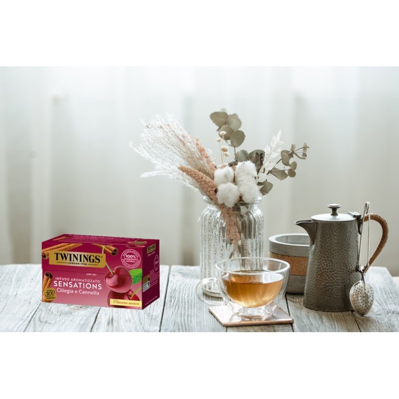 Filtri Bustine Infuso Aromatizzato Ciliegia e Cannella TWININGS 20 Filtri [e853a1aa]
