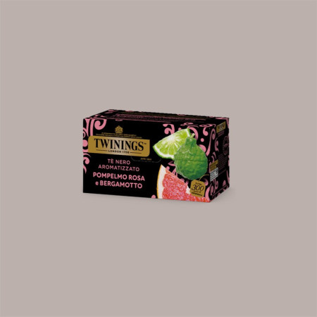 Filtri Bustine Tè Nero Aromatizzato al Pompelmo Rosa e Bergamotto TWININGS 20 Filtri [a28a759a]