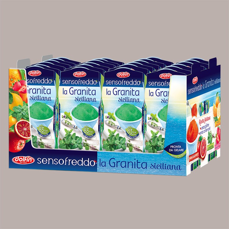 Granita Siciliana al Gusto Menta Senso Freddo Pronta da Gelare Dolfin 12 x 100 Ml  (6 astucci da 2) [5a3ad751]