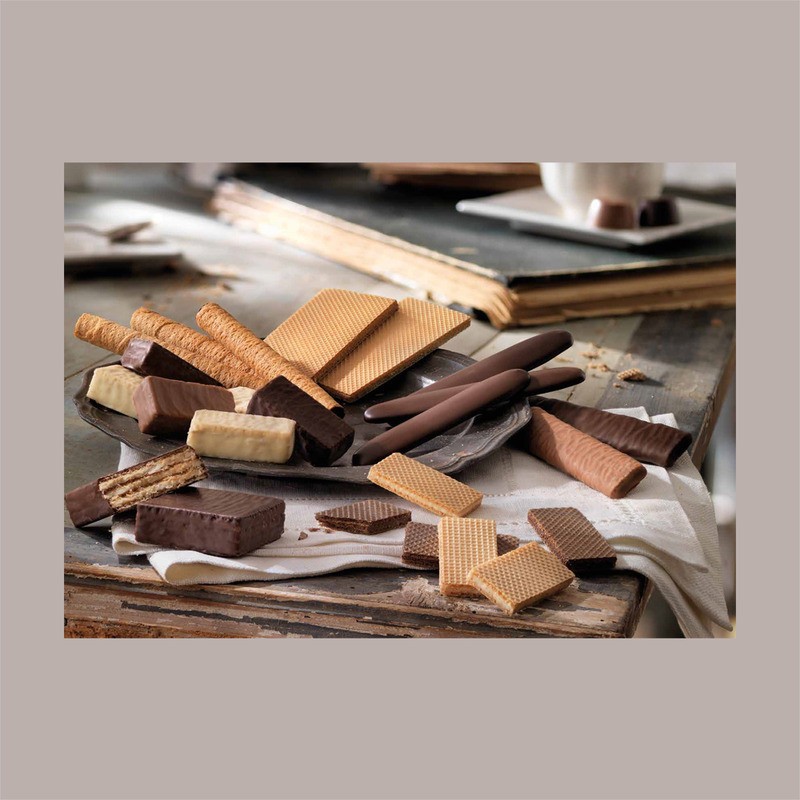 BABBI Waferini gusto Cacao, Confezione Regalo in Latta Dorata 190g [37e5eadc]
