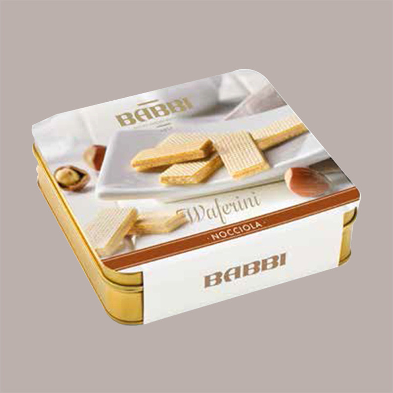 BABBI Waferini gusto Pistacchio, Confezione Regalo in Latta Dorata 190g [f1ade1c0]