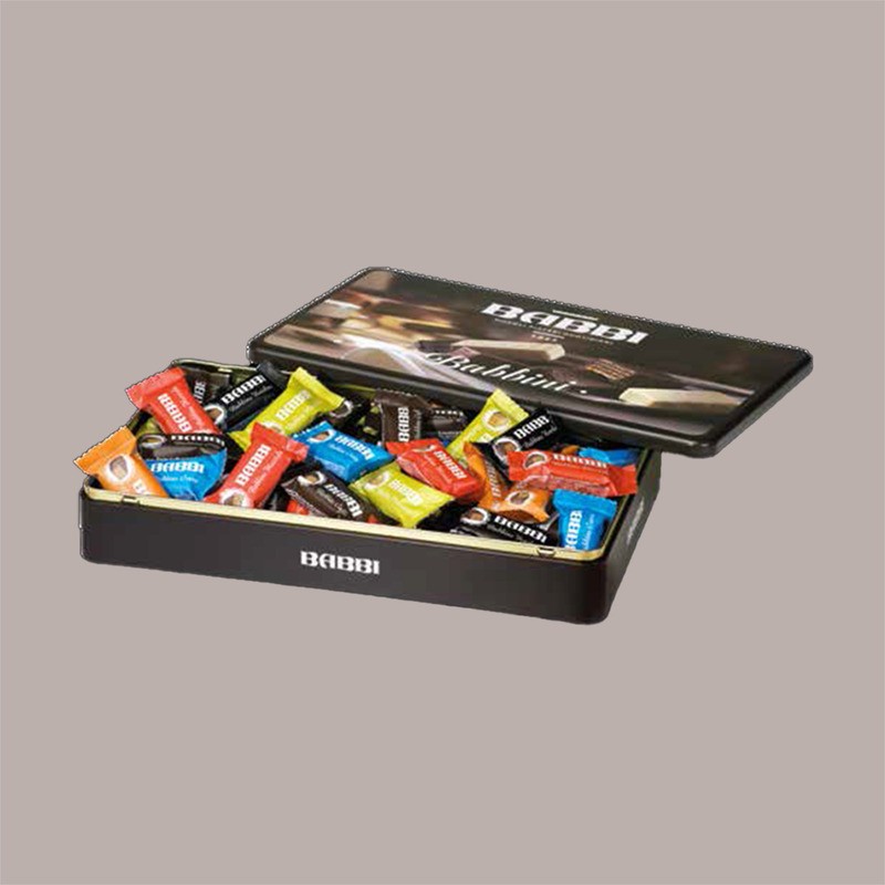 BABBI Babbini Waferini Assortiti, Cioccolatini al Latte e Fondente, Confezione Regalo in Latta da 600g, 55 Pezzi, 340 [bbc931a9]