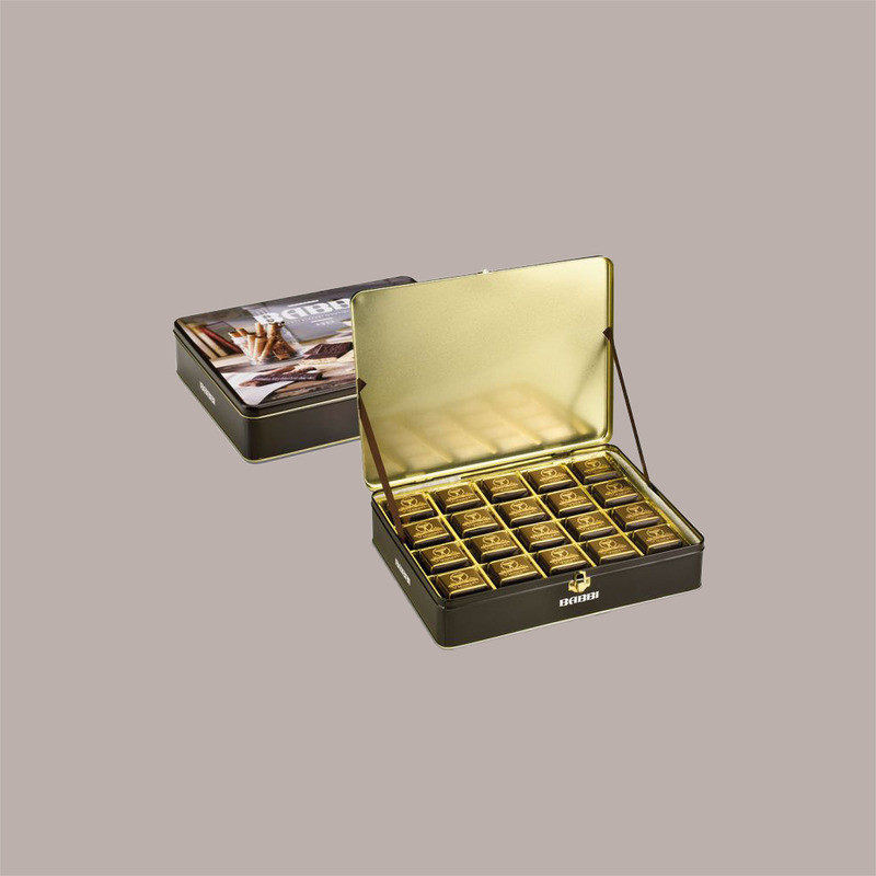 Babbi Viennesi Wafer Classici in Elegante Confezione Regalo, Latta da 40 Pezzi, Cioccolato Fondente e Crema alla Vani [6e56b742]
