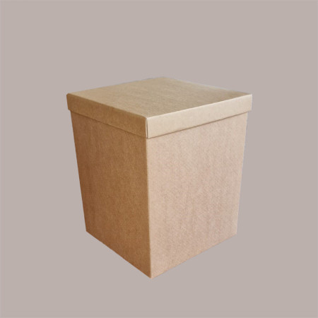 Scatola Baule + Coperchio Carta Avana Liscio 400x400H600 mm 1 pezzo [d7e3cbde]