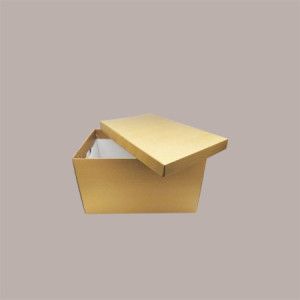 Scatola Baule + Coperchio Carta Oro 580x370x340 mm 1 pezzo