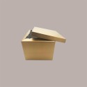 Scatola Baule + Coperchio Carta Oro 300x300x240 mm 2 pezzi [7d47951e]