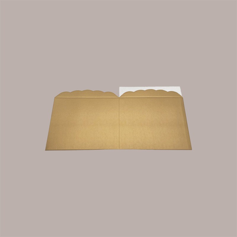Scatola Baule + Coperchio Carta Oro 300x300x240 mm 2 pezzi [ca5a541a]