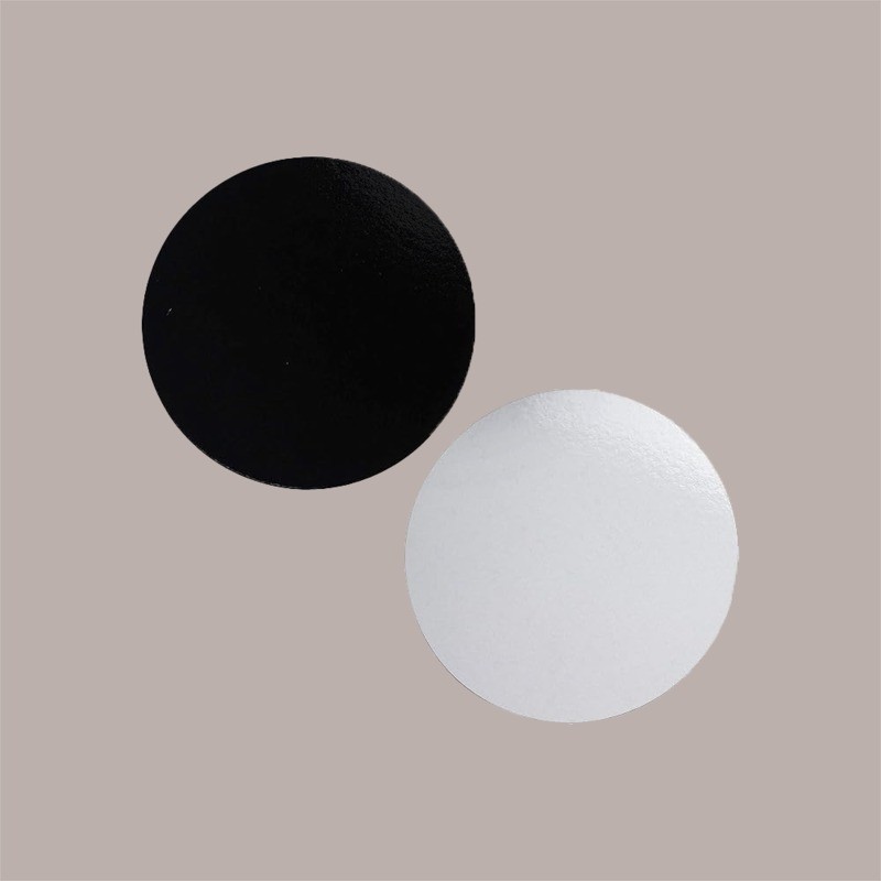 Vassoio Disco Monoporzione Tondo in Cartoncino Perla Nero Usa e Getta Dm8 cm 200 Pezzi [432891c0]