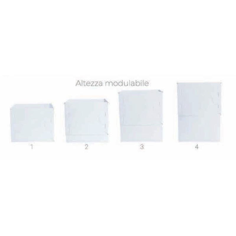Scatola Magica Bianca Naturale Quattro Altezze Una Scatola 41x41 cm 2 Pezzi [b85a417d]