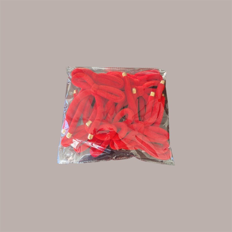 Decorazione Fiocco in Velluto Rosso per Confezioni Regalo H160 mm 8 pezzi [433423a2]