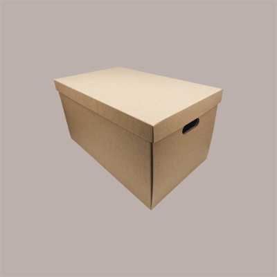 Scatola Baule + Coperchio Carta Avana Liscio 580x370x340 mm 1 pezzo [e63c3c3e]