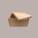 Scatola Baule + Coperchio Carta Avana Liscio 580x370x340 mm 1 pezzo [61f5f719]