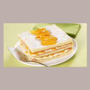 Pan di Spagna Naturale Sottile, 58x38H1,2 cm, 8 Confezioni da 550g, per Pasticceria e Gelateria, 4,4 Kg