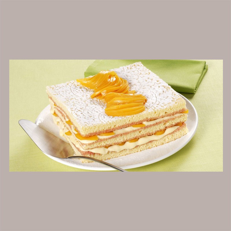 Pan di Spagna Naturale Sottile, 58x38H1,2 cm, 8 Confezioni da 550g, per Pasticceria e Gelateria, 4,4 Kg [99816030]