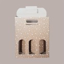 Scatola Astuccio Porta 3 Bottiglie 750 ml Olio Vino in Cartoncino Avana grafica Stelle Bianche Galaxy 270x90H385mm, 1 [400e9465]