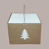 Scatola per Confezione Regalo Porta Panettone Alto in Cartoncino Avana grafica Albero 210x210H210mm, 5 pezzi [c502eba0]