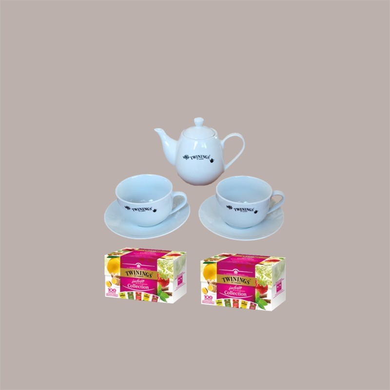 Kit Regalo 2 Tazzine 1 Teiera 40 Filtri Infusi Collection Twinings [8714a0aa]