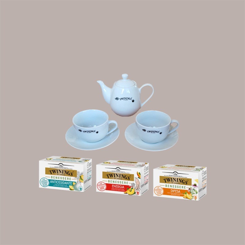 Kit 2 Tazzine 1 Teiera 54 Filtri Tisane Assortite Collection Twinings [ac35fa78]